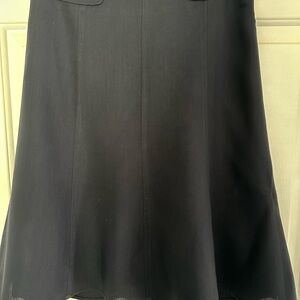 Ann Taylor Navy A-line sailor skirt